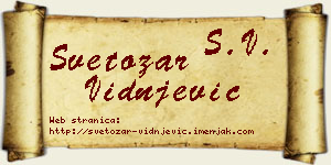 Svetozar Vidnjević vizit kartica